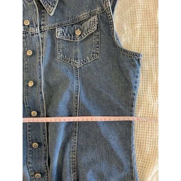 Vintage PSC Denim Vest Western Star Button 100% Cotton Large - Picture 10 of 10